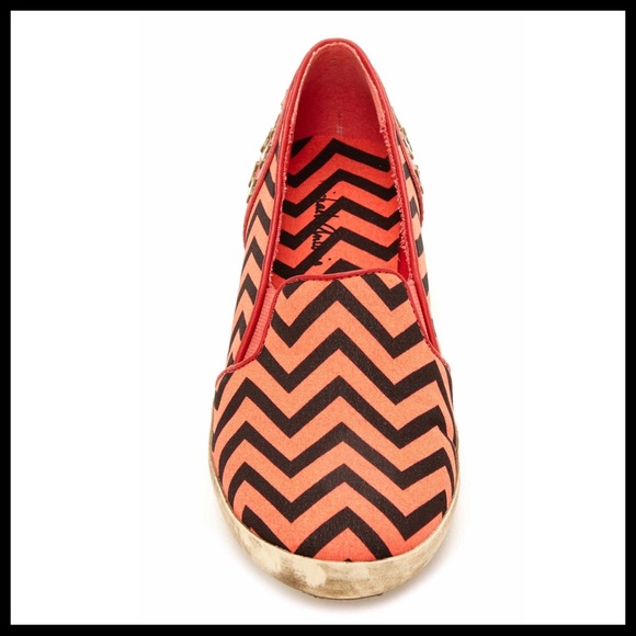 SLIP ON FLATS OXFORD BLACK PRINT STUD SNEAKERS - Picture 8 of 16